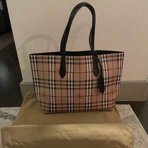 Authentic Burberry reversible tote